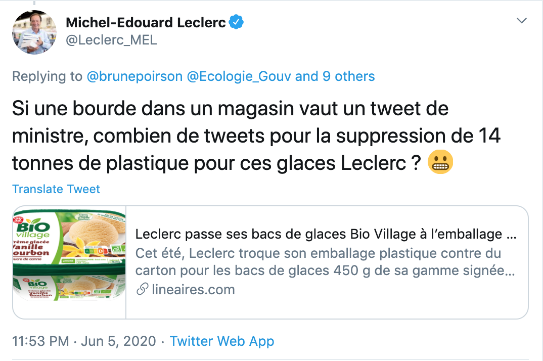Tweet Michel-Edouard Leclerc