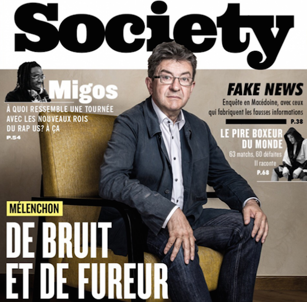 Grande interview de Mélenchon dans Society (8 au 21 juin)