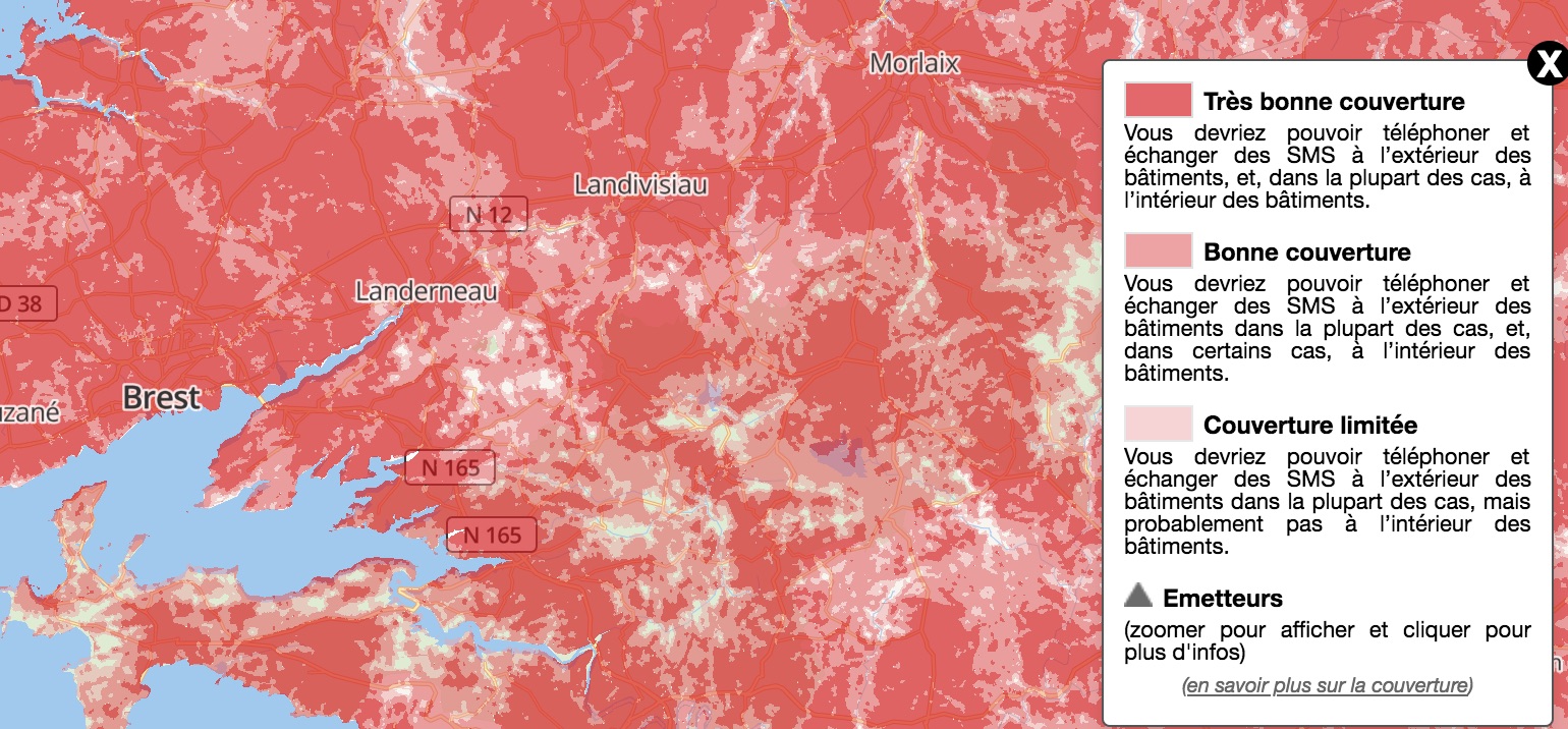 Téléphonie Zones blanches Bretagne