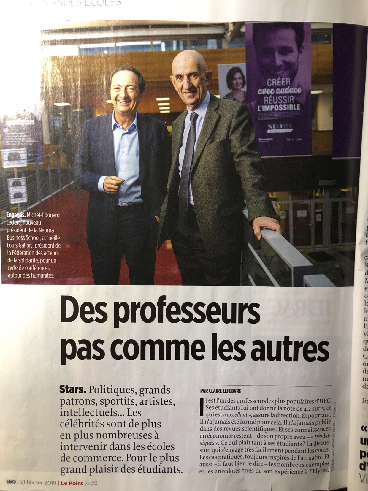 NEOMA Business School classée 8ème dans le classement 2019 des écoles de commerce du Point NEOMA Business School