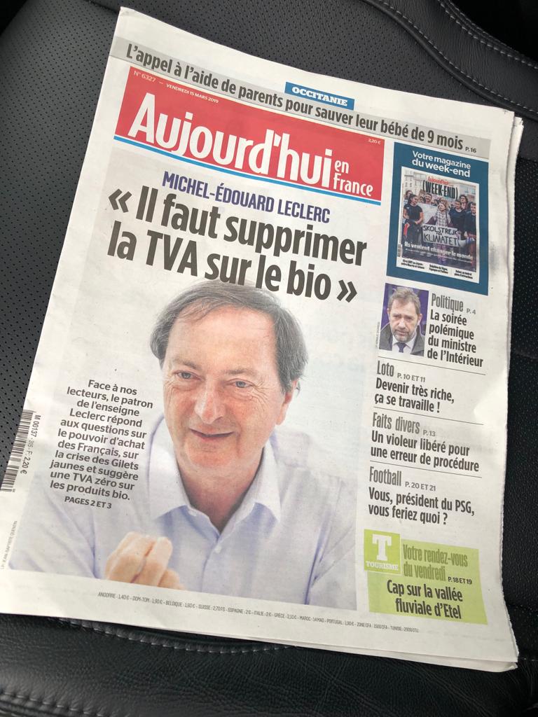 Face aux lecteurs du Parisien : mes propositions Michel-Edouard Leclerc Le Parisien