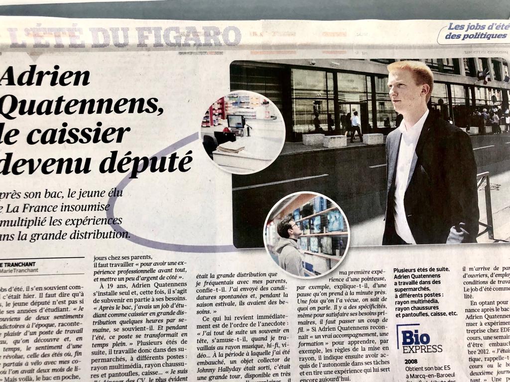 Quand le député LFI Adrien Quatennens travaillait dans la grande distribution Adrien Quatennens distribution