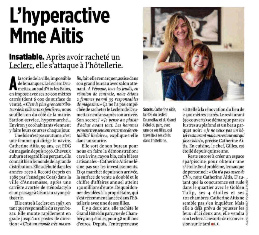 Portait de Catherine Aitis, adhérente "hyperactive", dans Le Point E.Leclerc Drumettaz