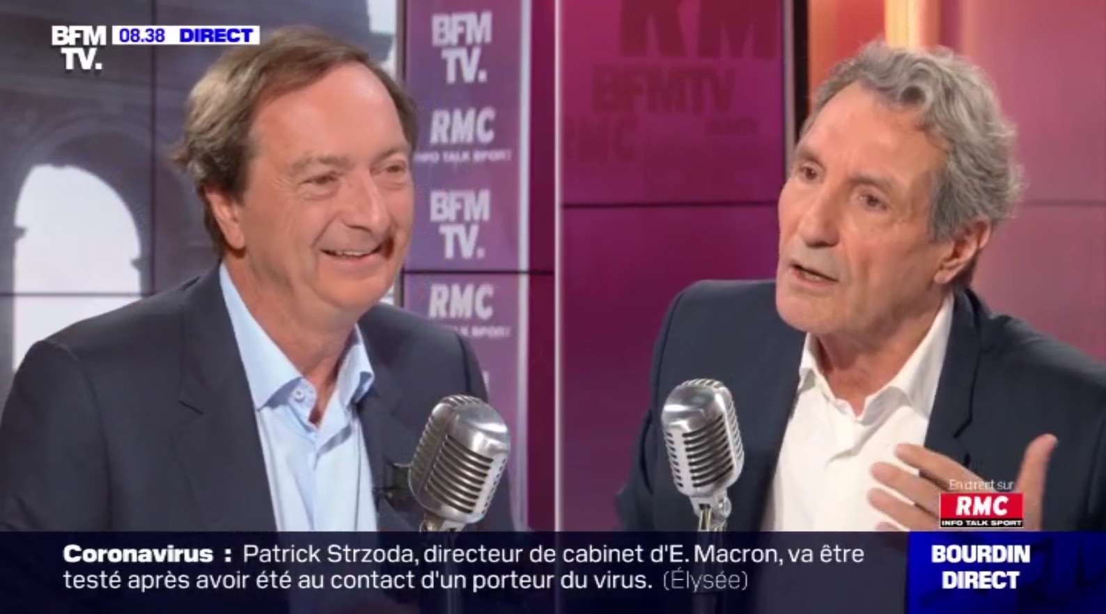 VIDEO - Michel-Edouard Leclerc invité chez Bourdin pour parler du coronavirus Coronavirus interview E.Leclerc