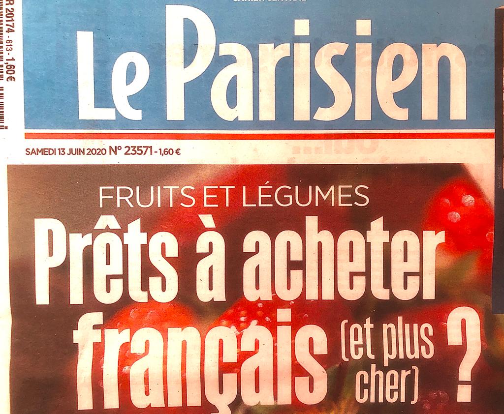 L'appel à "acheter français, même plus cher", a montré ses limites pendant la période de confinement. Et je constate qu'avec réalisme, le PDG de Système U rejoint l'analyse des centres E.Leclerc : "Tout le monde n'a pas les moyens de consommer local". Pendant le confinement, beaucoup se sont exprimés ici pour dire combien les fruits et légumes avaient été chers. Moi-même, m'en inquiétant, je m'informais des prix tous les jours et ne pouvait que le constater (il faut dire qu'en plus, les producteurs ont pâti d'une mauvaise météo). La question aujourd'hui est : comment respecter nos engagements à l'égard des producteurs français, leur permettre une augmentation de leur rémunération, en tenant compte du pouvoir d'achat limité de nombreux consommateurs ? Je propose 3 pistes : 1) L'Etat doit diminuer les charges qui pèsent sur les exploitations. Certes, les organisations agricoles doivent améliorer leur productivité, mais d'accord avec Dominique Schelcher (dans Le Parisien), la différence entre les prix es Acheter Français moins cher