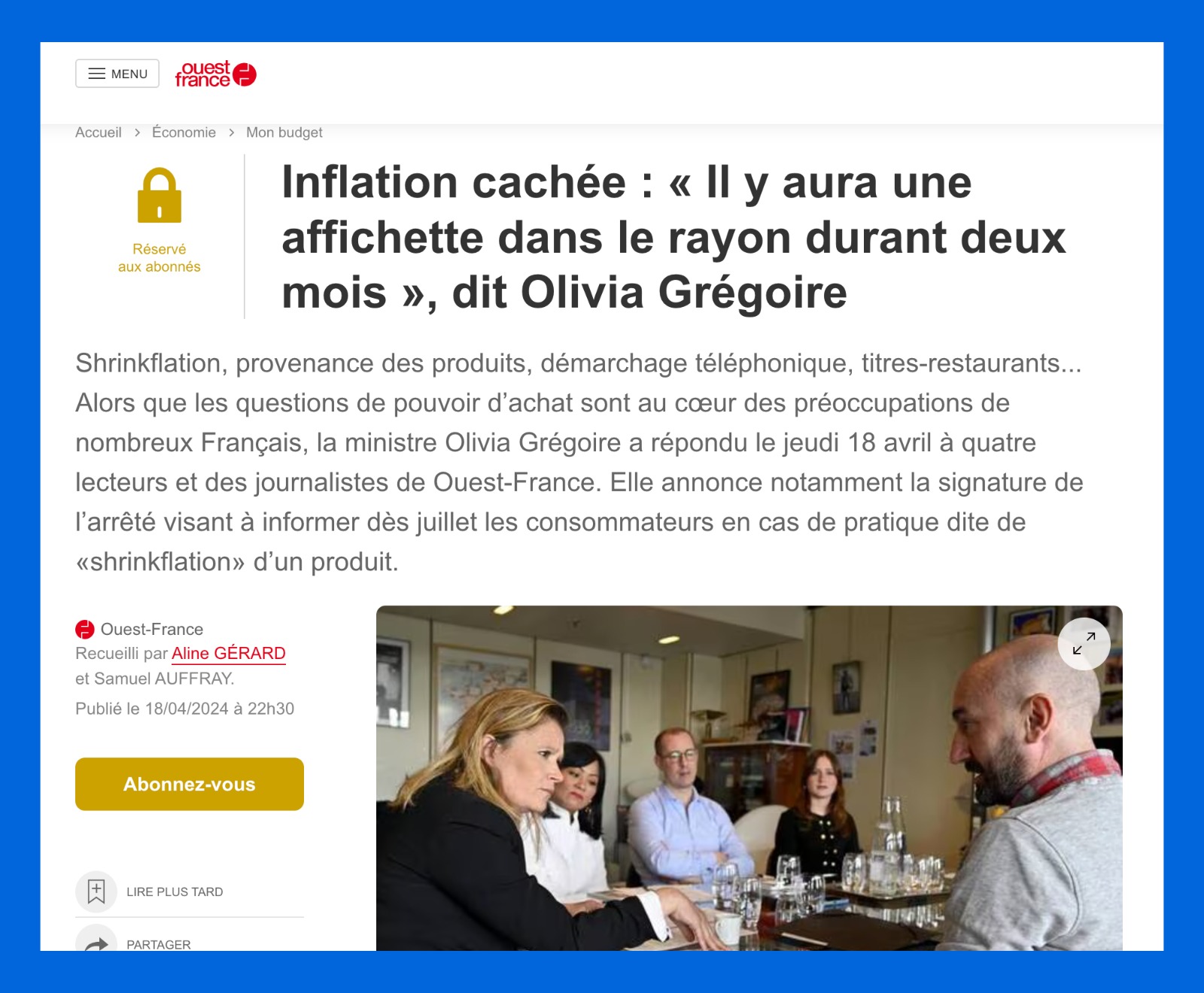 Shrinkflation : et si les fabricants informaient eux-mêmes les consommateurs ? 