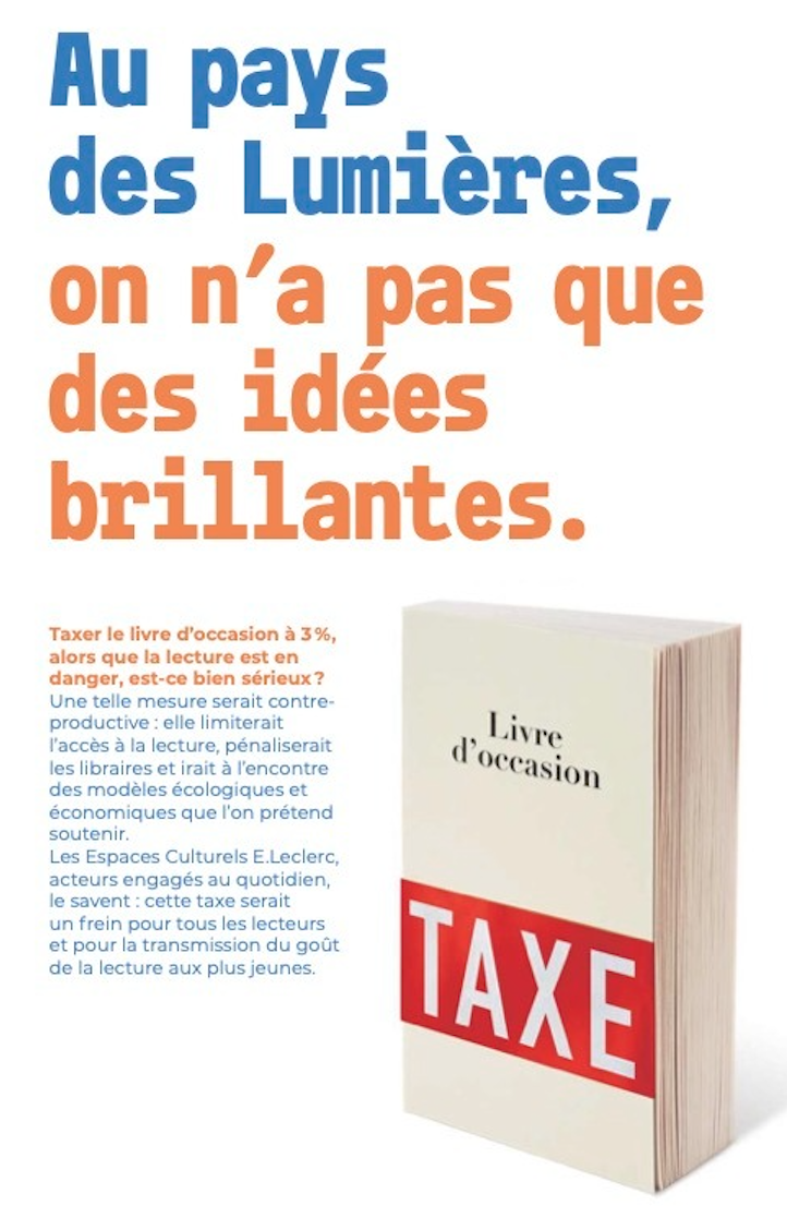 Taxer les livres d'occasion : une aberration ! Taxer les livres d'occasion : une aberration !