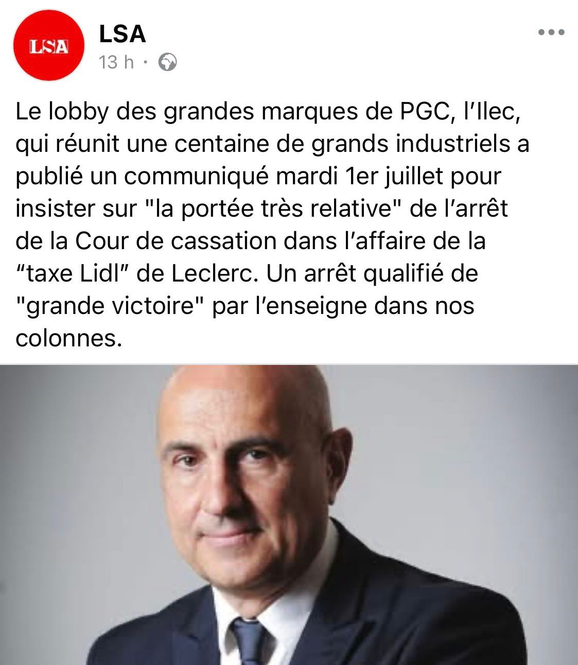 Le communiqué consternant du lobby des grands industriels après la victoire définitive de E.Leclerc contre Bercy