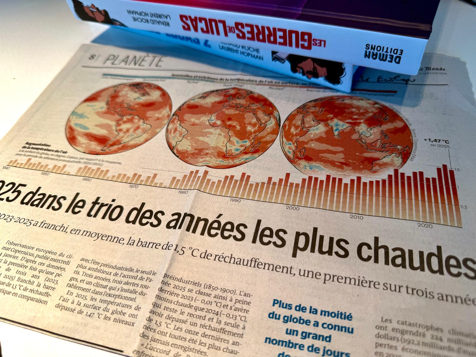 Urgence écologique : une image impressionnante montre la hausse de la température de l’air à la surface du globe