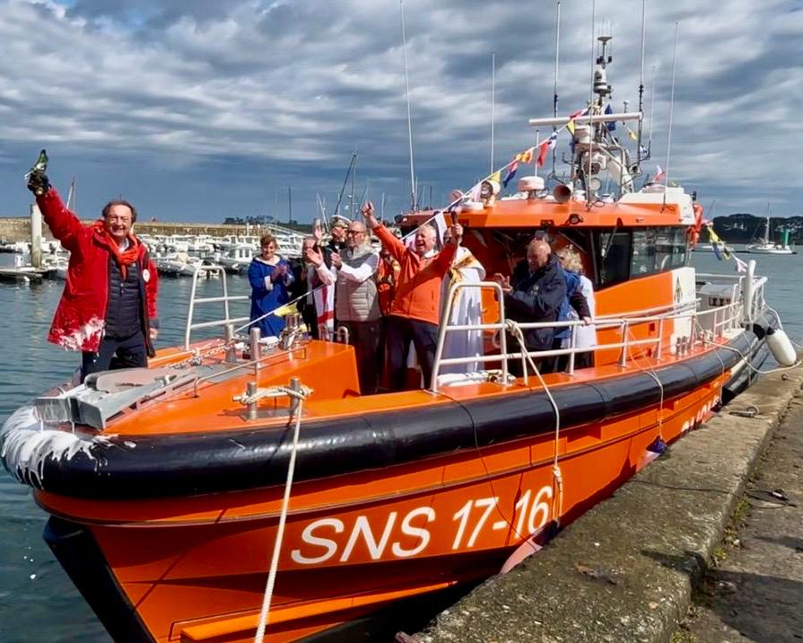 Inauguration d'un bateau de sauvetage de la SNSM à Landéda, dans le Finistère