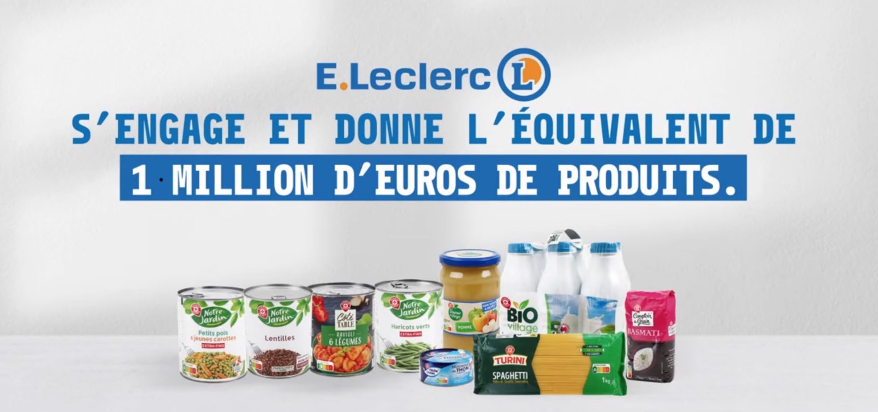 Crise du pouvoir d'achat : E.Leclerc fait un don d'un million d'euros de produits alimentaires et d’hygiène pour les étudiants