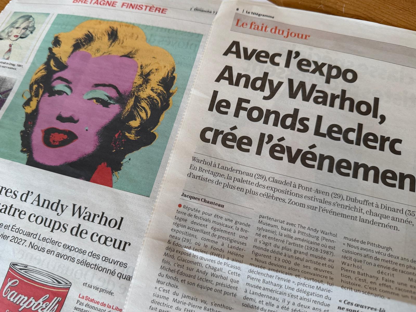 Exposition Andy Warhol à Landerneau : un énorme succès dès le premier week-end, on vous attend cet été dans le Finistère !