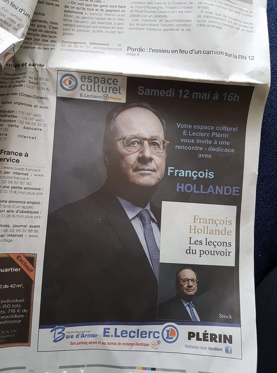 François Hollande au E.Leclerc Plérin