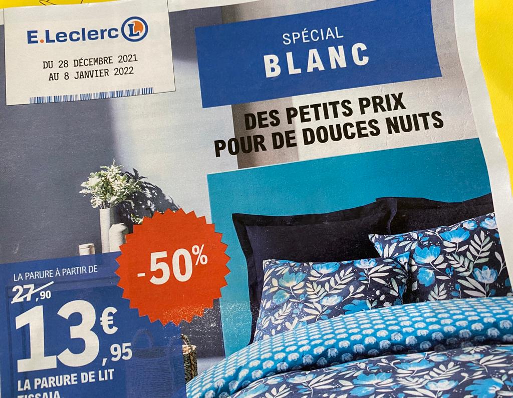 BLANC] Le linge de maison est - E.Leclerc Valence