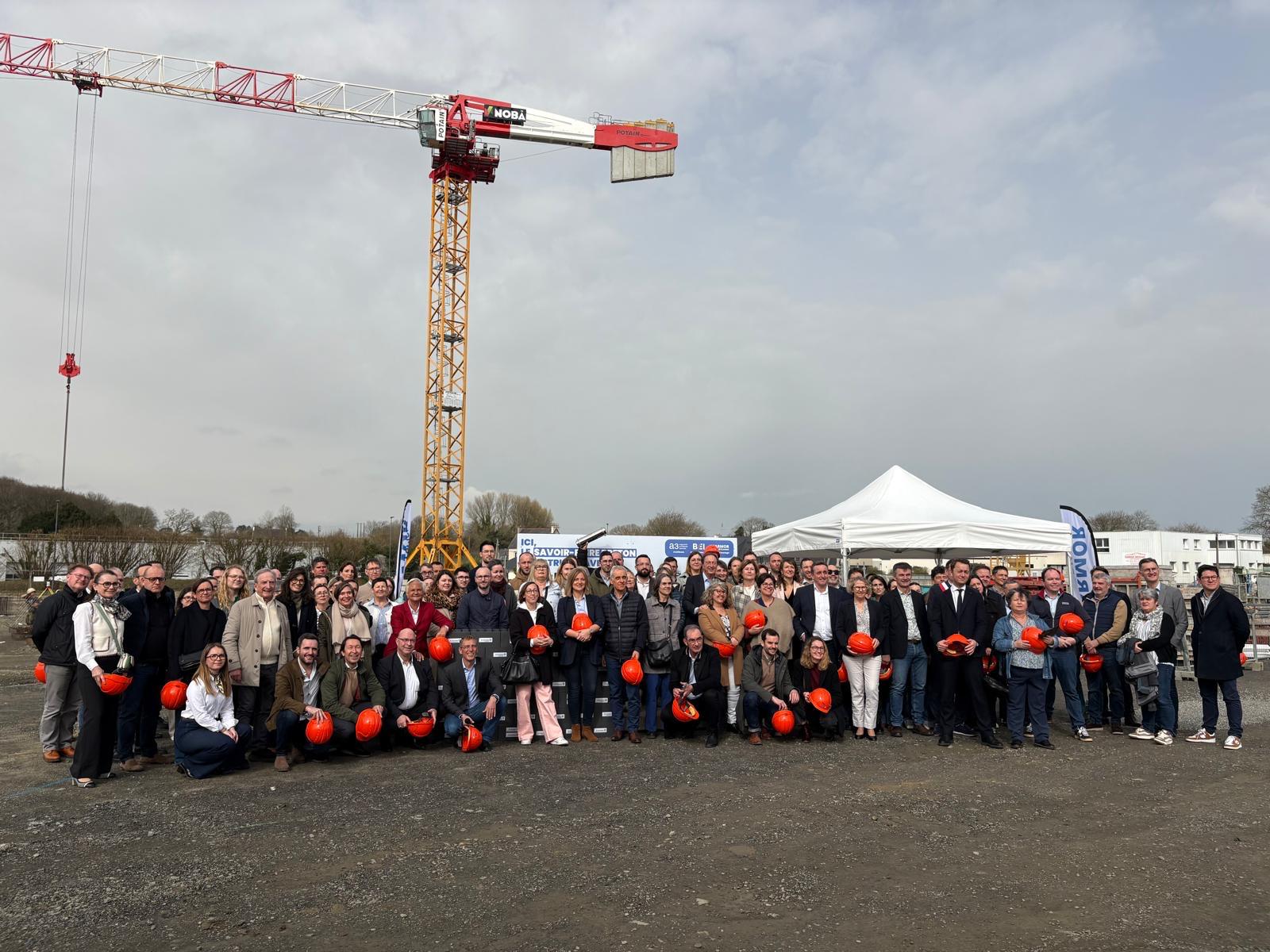 Pose de la première pierre de la nouvelle SCARMOR à Landerneau !