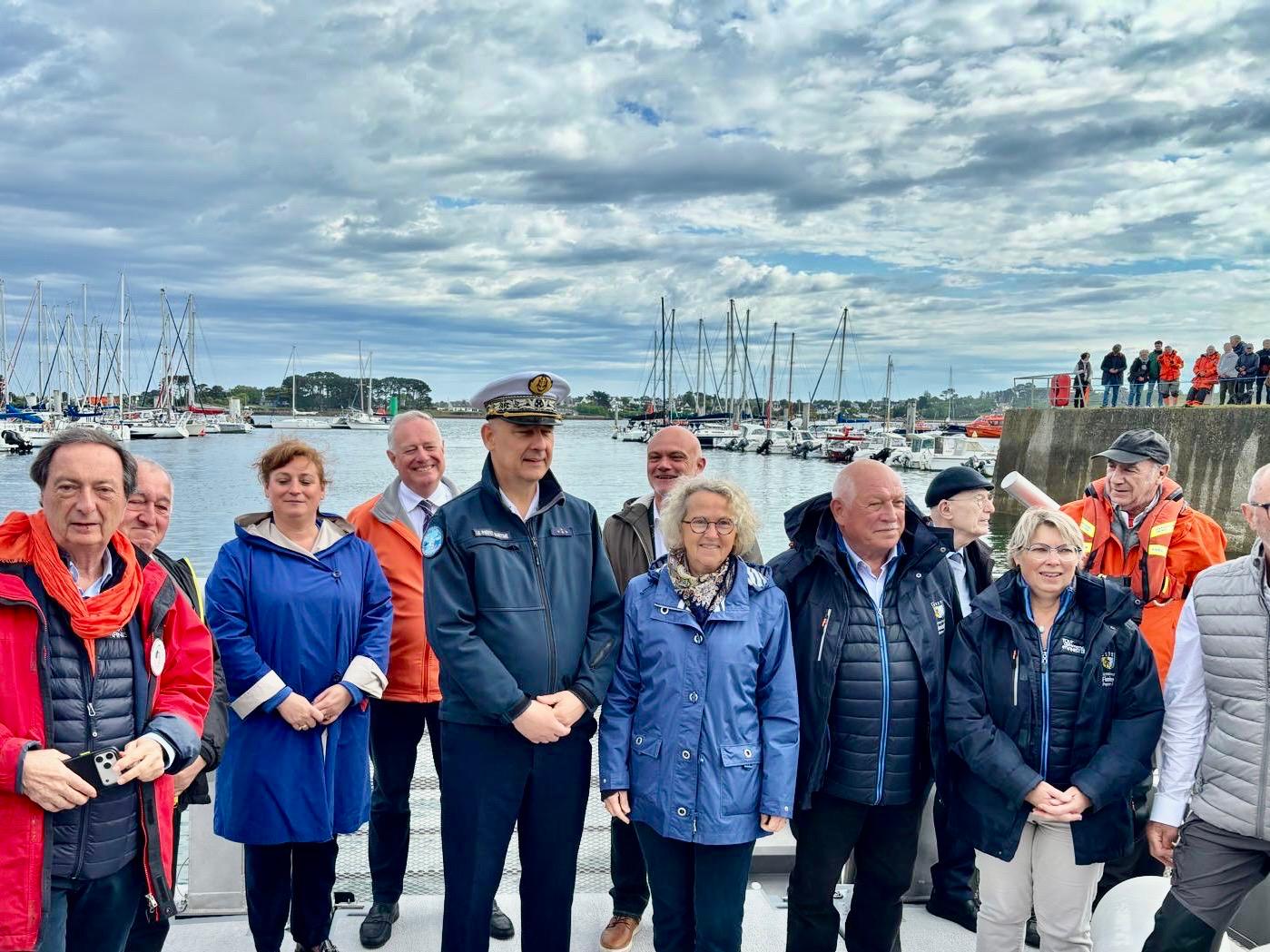 Inauguration d'un bateau de sauvetage de la SNSM à Landéda, dans le Finistère