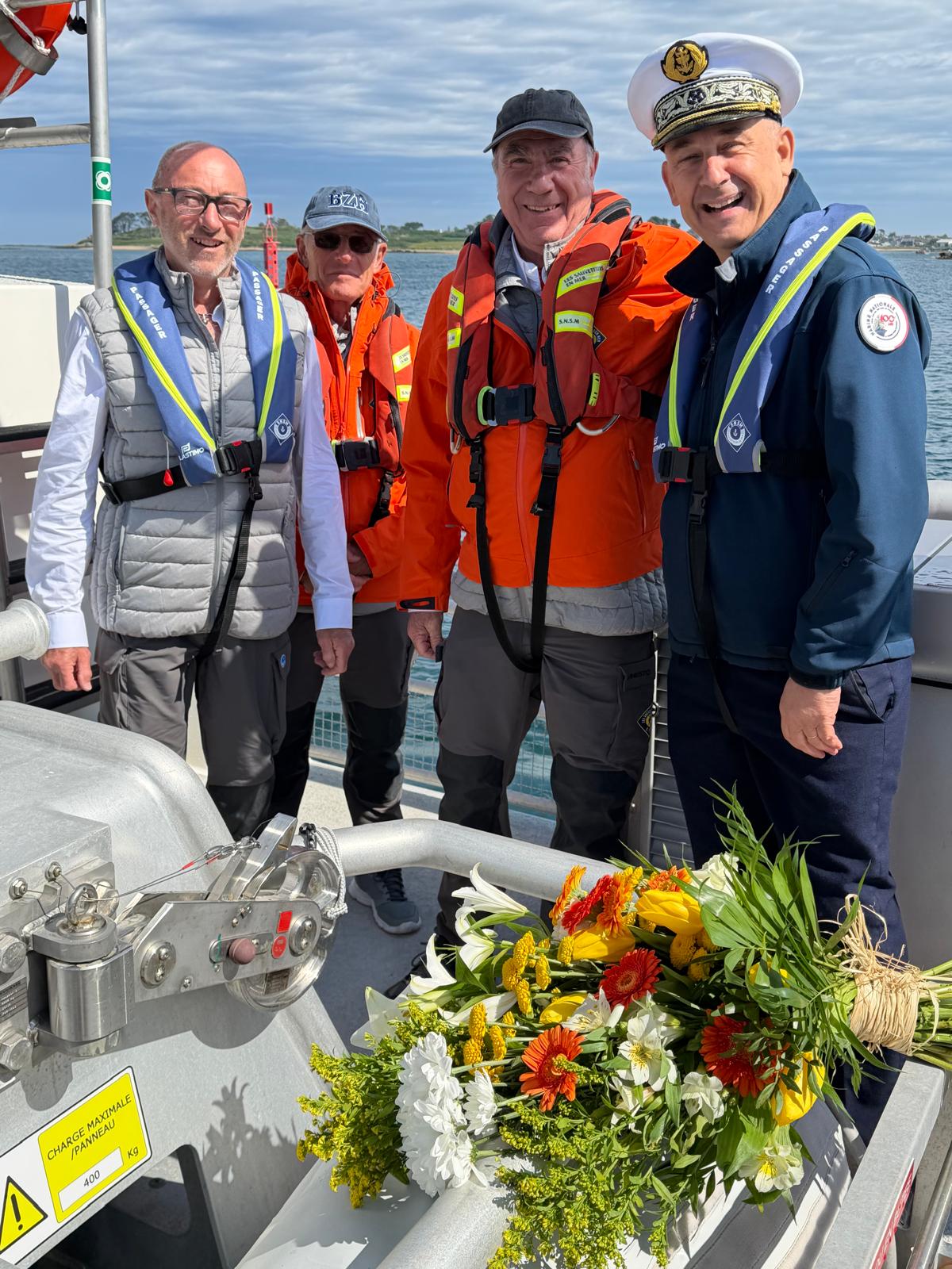 Inauguration d'un bateau de sauvetage de la SNSM à Landéda, dans le Finistère