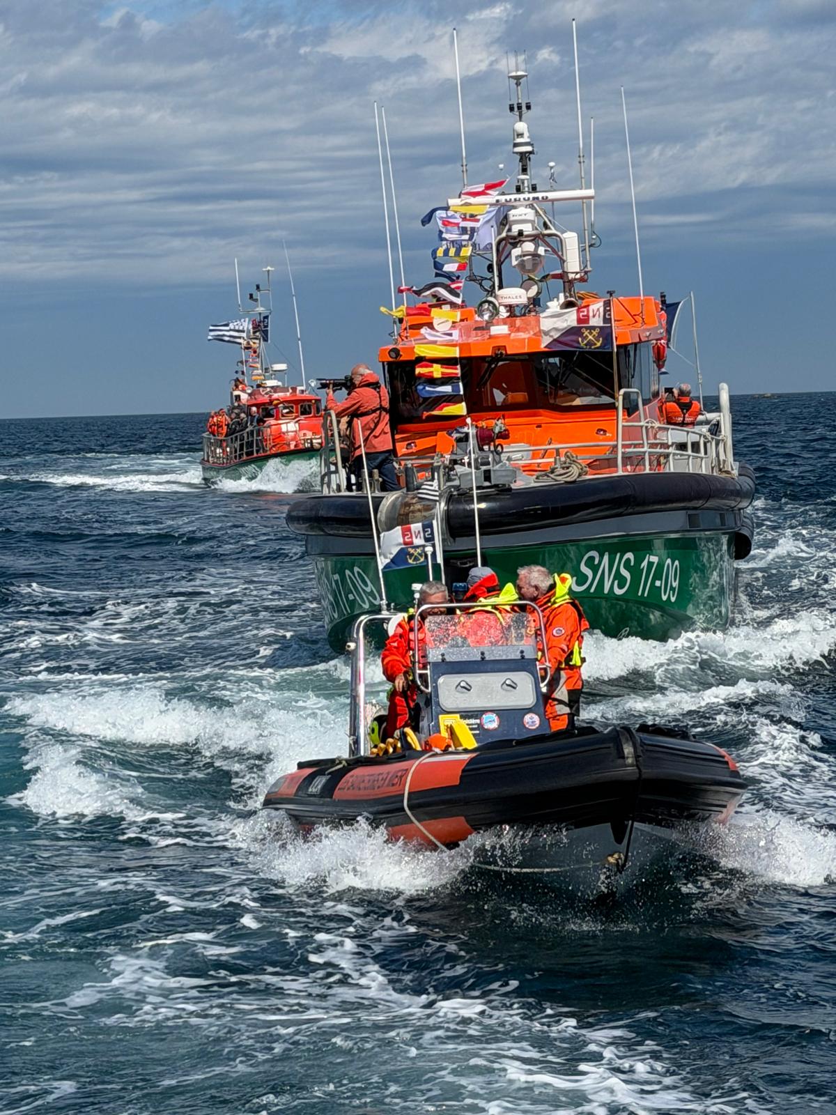 Inauguration d'un bateau de sauvetage de la SNSM à Landéda, dans le Finistère