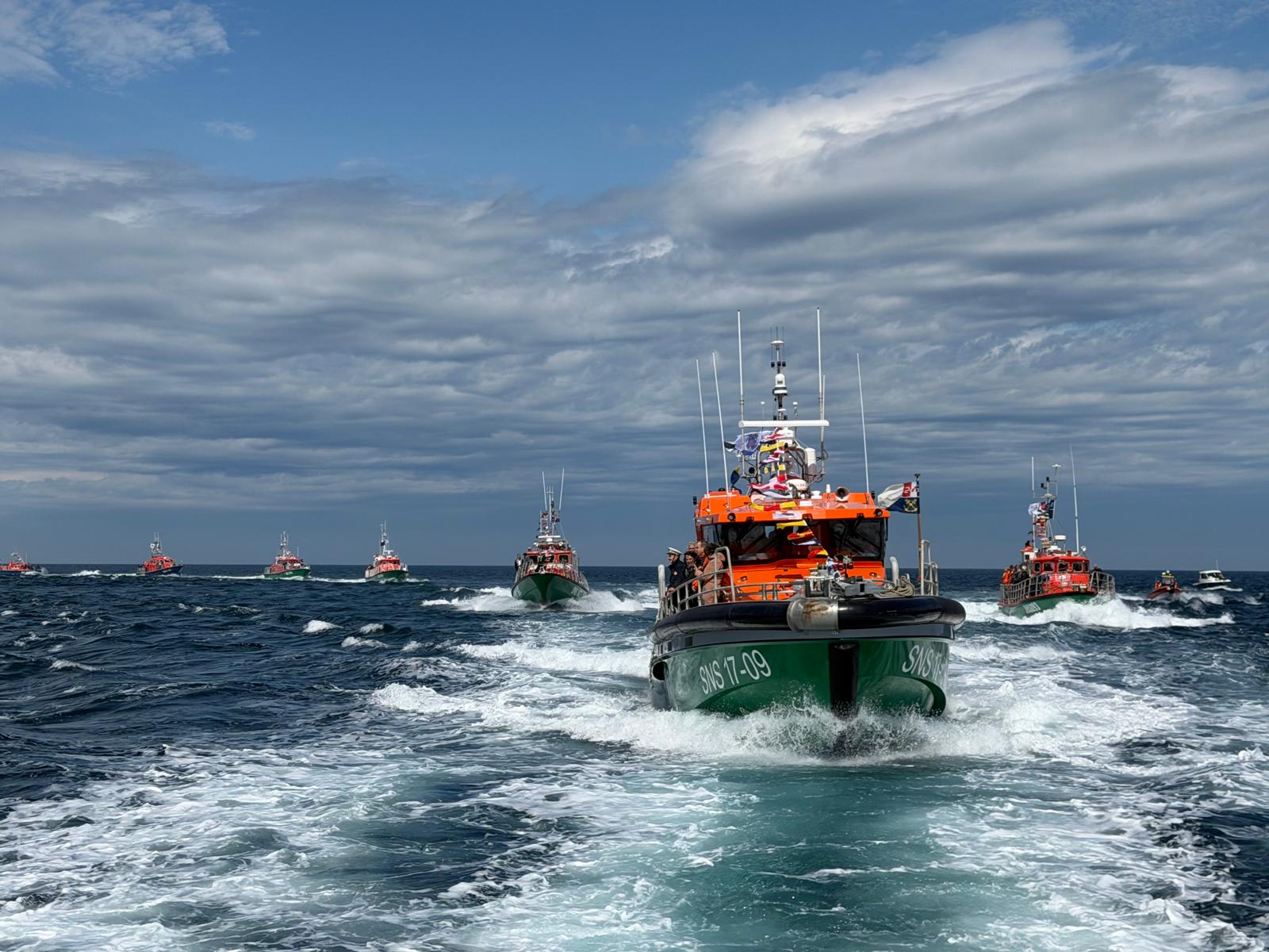Inauguration d'un bateau de sauvetage de la SNSM à Landéda, dans le Finistère