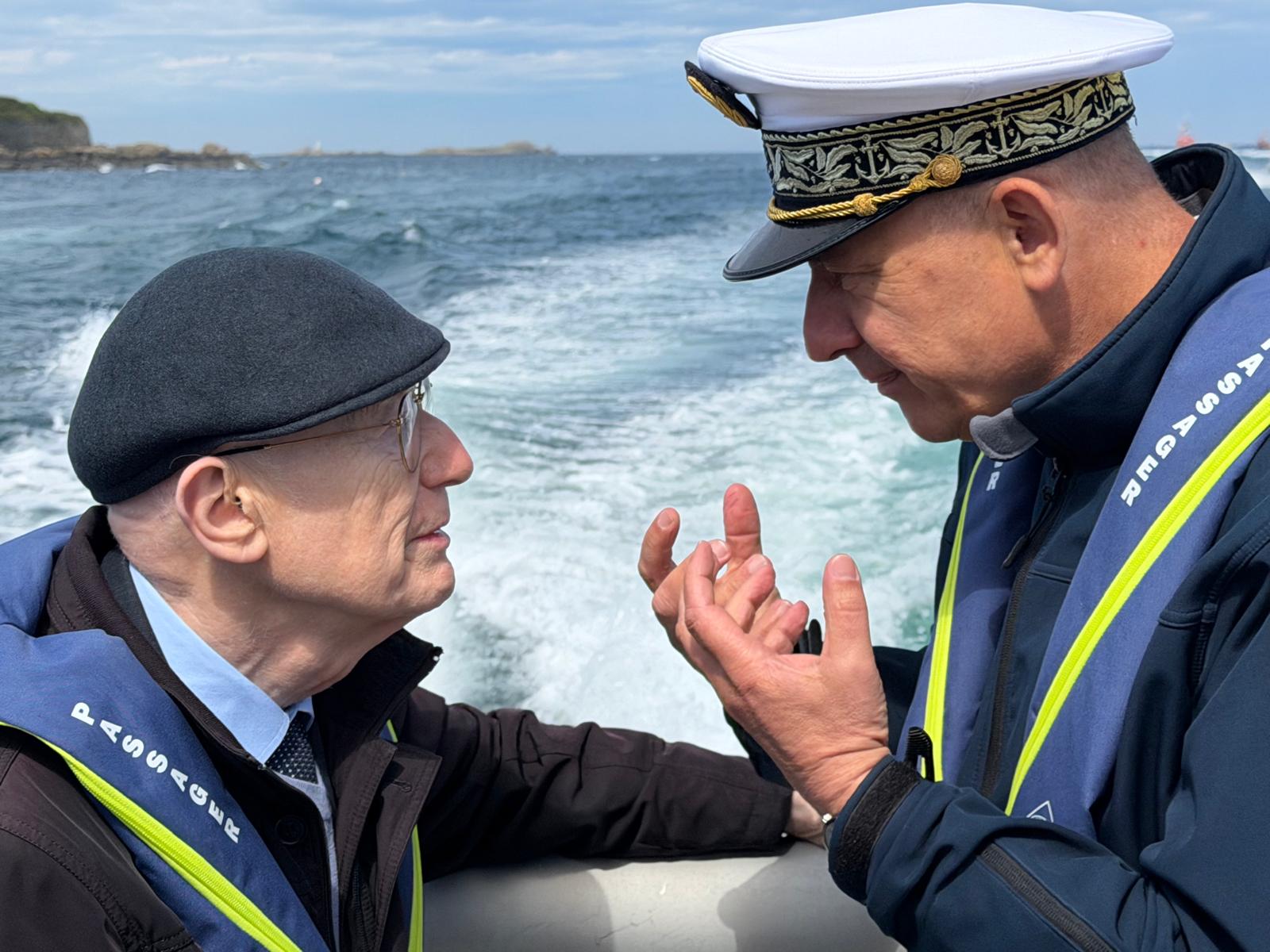 Inauguration d'un bateau de sauvetage de la SNSM à Landéda, dans le Finistère