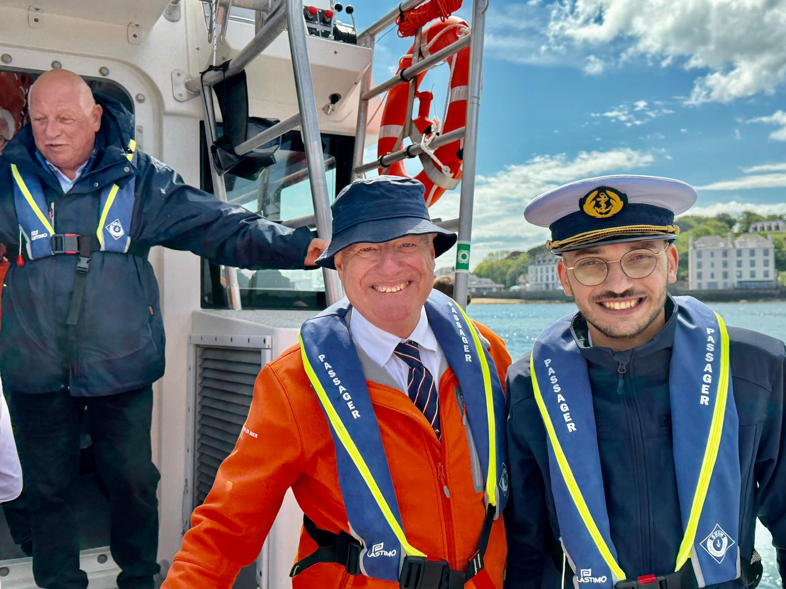 Inauguration d'un bateau de sauvetage de la SNSM à Landéda, dans le Finistère