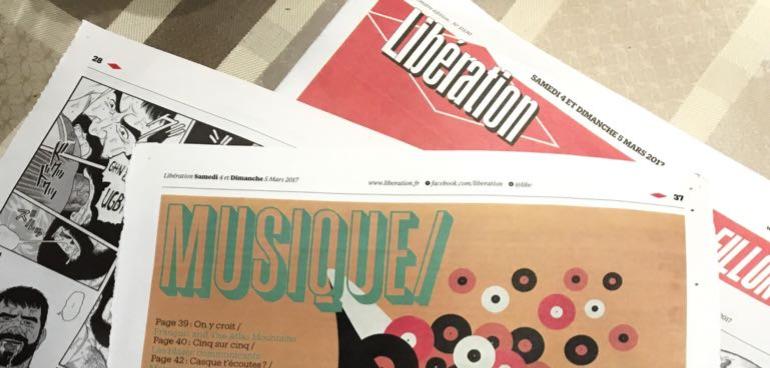 Une du journal Libération sur l'art