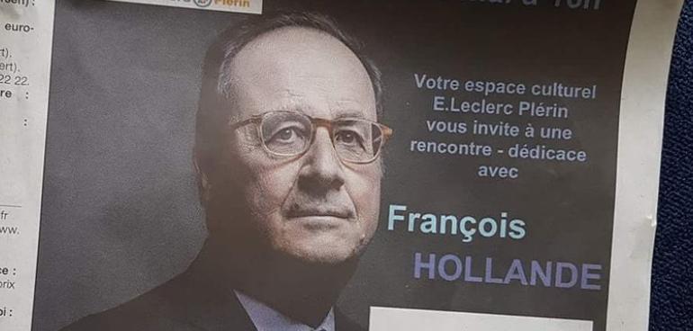 Dédicace François Hollande E.Leclerc Plérin