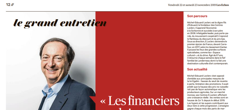 Michel-Edouard Leclerc Les Echos