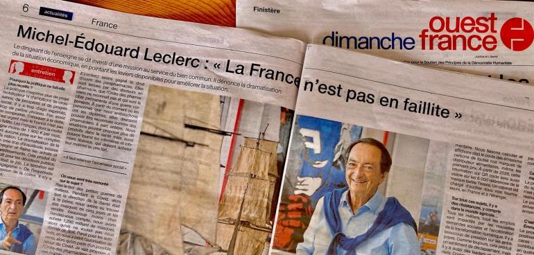 Interview à Ouest-France : comment "rallumer les feux" de la France ?