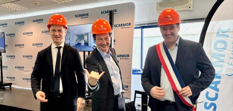 Pose de la première pierre de la nouvelle SCARMOR à Landerneau !