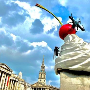 Londres, Trafalgar Square, et cette sculpture monu